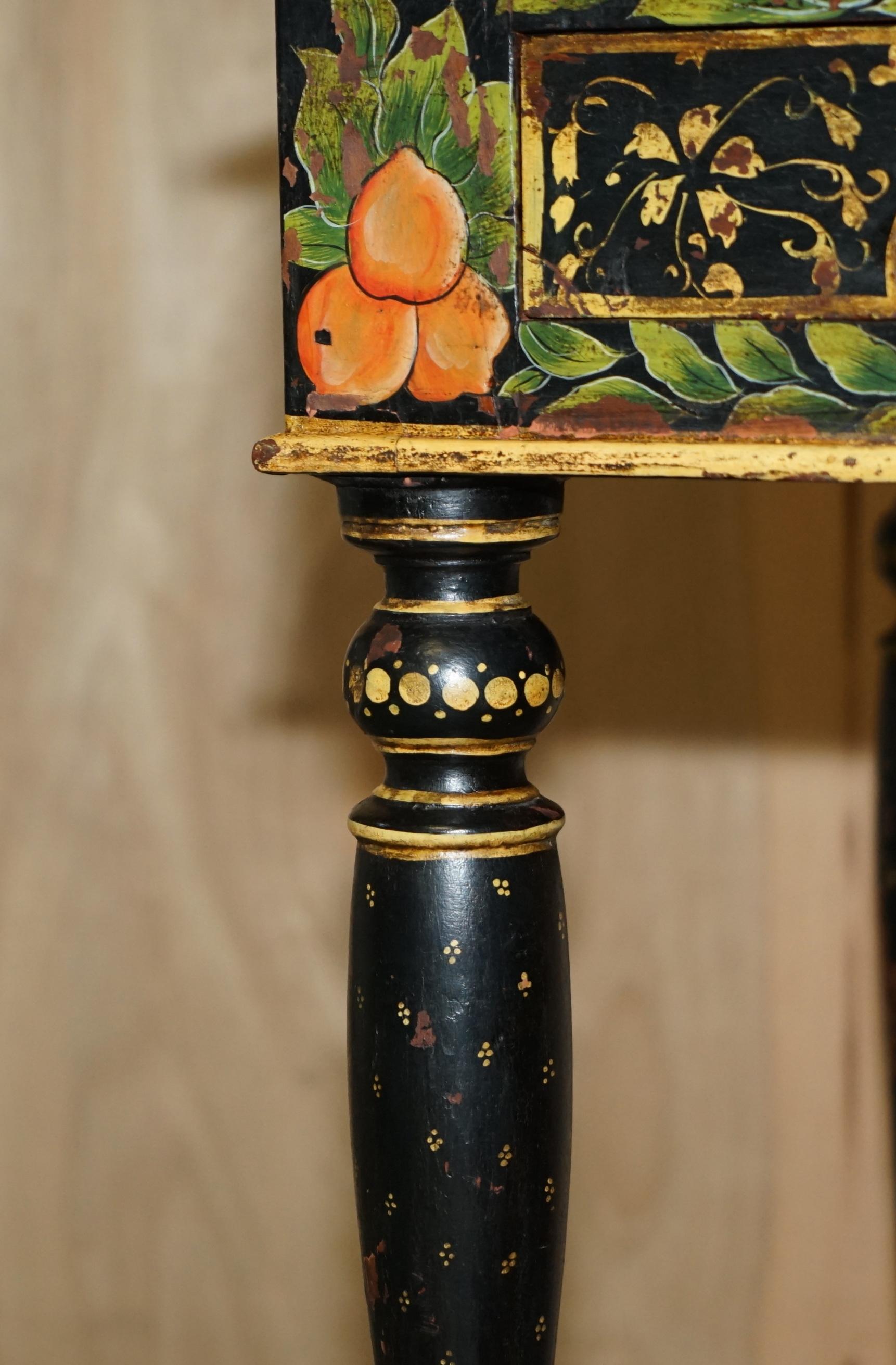 STUNNING ANTiQUE SWEDISH PAINTED WRITING DRESSING TABLE DESK WITH TWIN DRAWERS 6