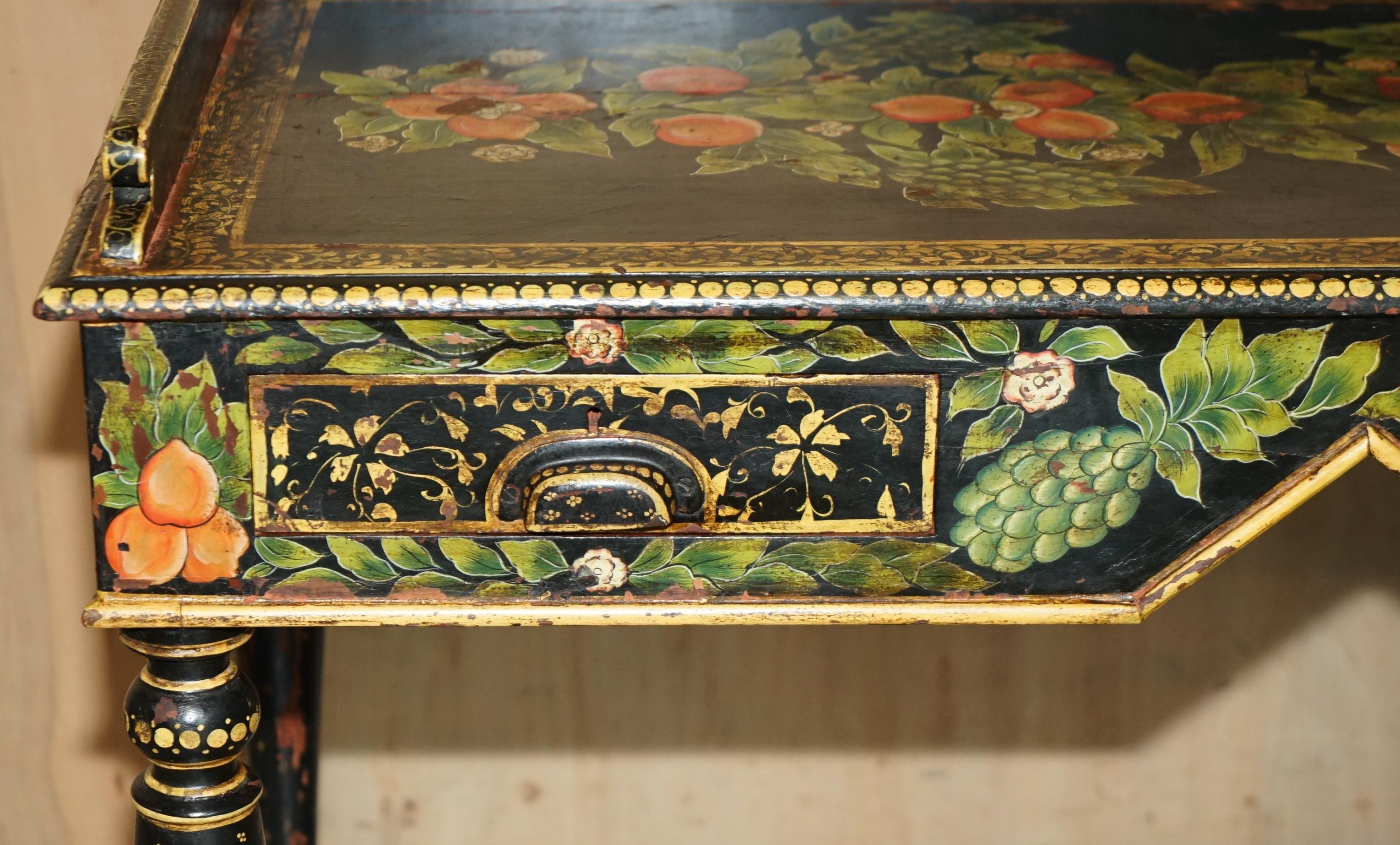 Swedish STUNNING ANTiQUE SWEDISH PAINTED WRITING DRESSING TABLE DESK WITH TWIN DRAWERS For Sale