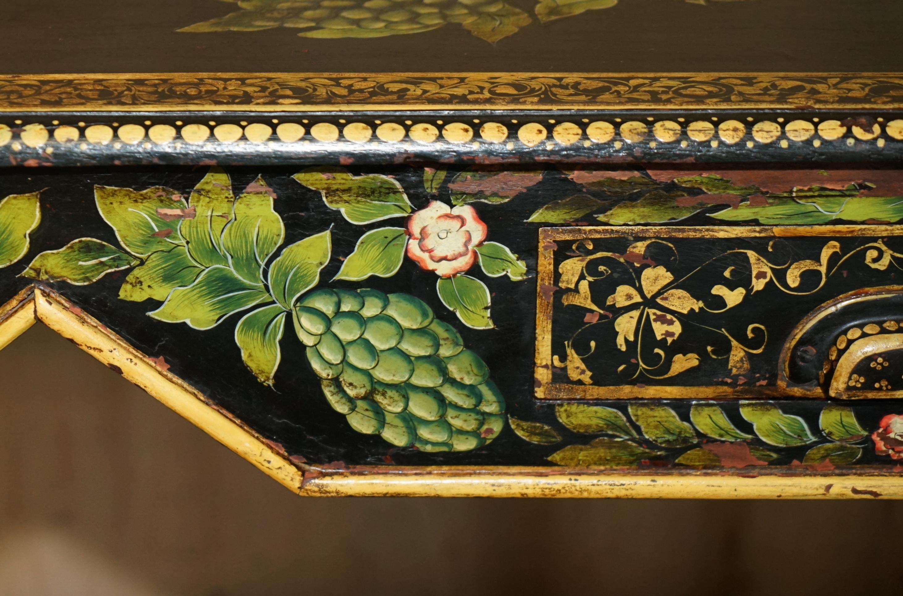 STUNNING ANTiQUE SWEDISH PAINTED WRITING DRESSING TABLE DESK WITH TWIN DRAWERS In Good Condition In West Sussex, Pulborough