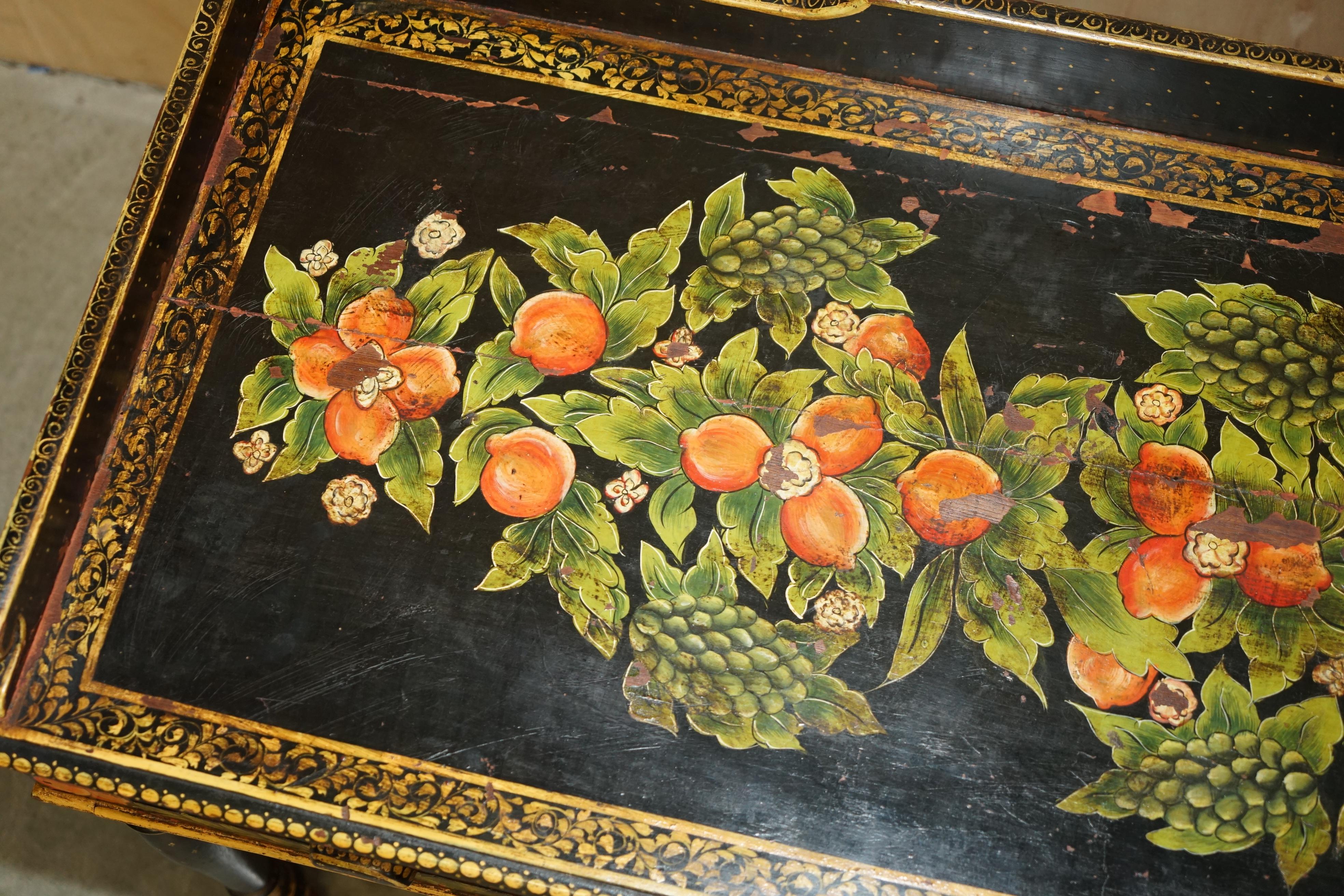 STUNNING ANTiQUE SWEDISH PAINTED WRITING DRESSING TABLE DESK WITH TWIN DRAWERS 1