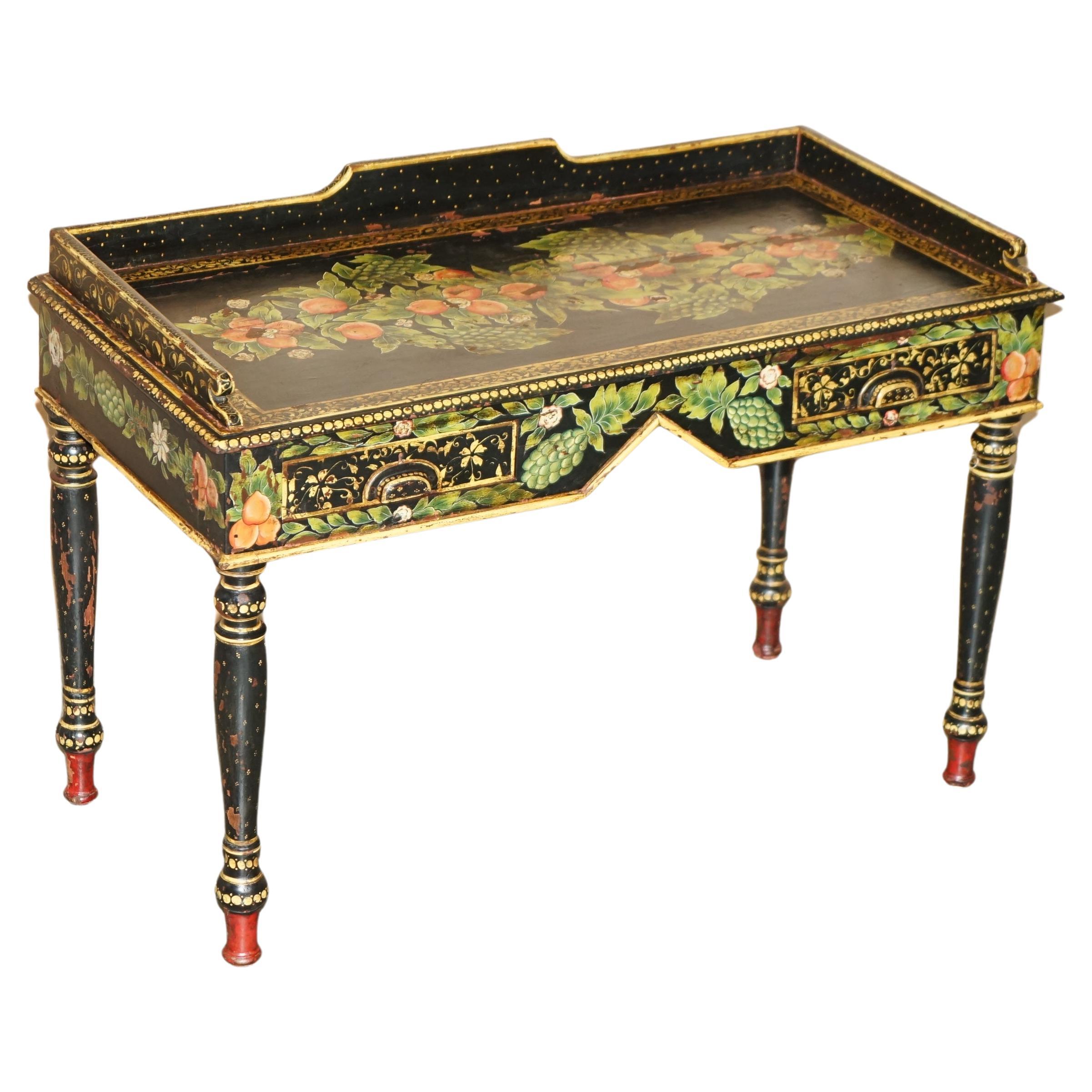 Royal House Antiques

Royal House Antiques is delighted to offer for sale this lovely hand painted circa 1880 Swedish writing table, desk or dressing table with gallery back and two large drawers

Please note the delivery fee listed is just a guide,