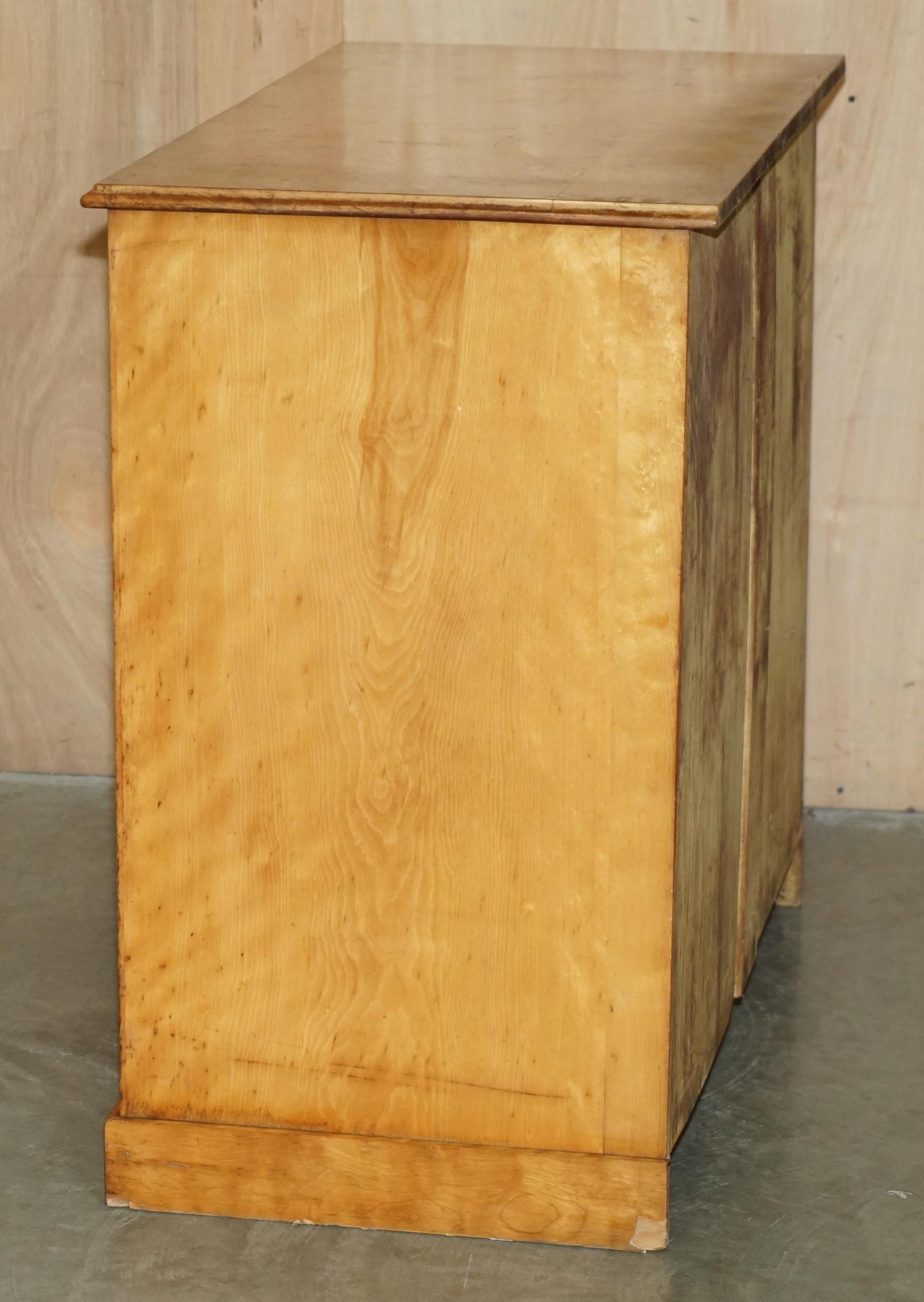 STUPENDO CASSETTIERA ANTICA VITTORIANA 1880 IN BIRCA SATINATA di Holland & Sons in vendita 7