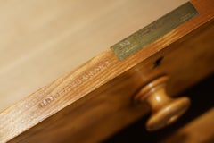 STUNNING ANTiQUE VICTORIAN 1880 SATIN BIRCH HOLLAND & SON'S CHEST OF DRAWERS