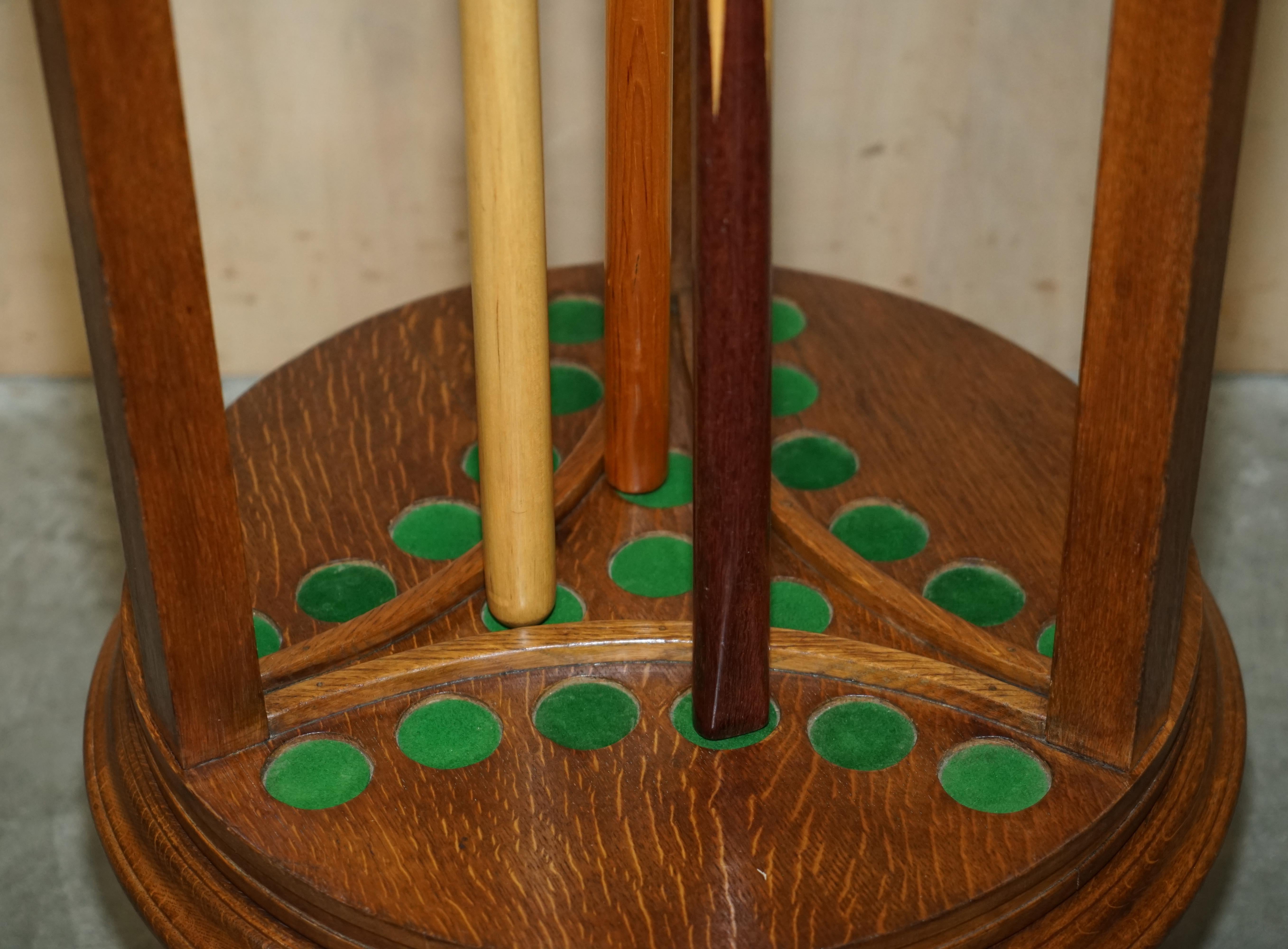 antique billiard cue rack
