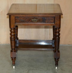 STUNNING ANTiQUE VICTORIAN HARDWOOD & BURR WALNUT CENTRE TABLE OR SMALL DESK