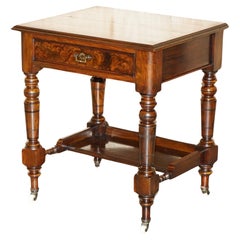 TABLE ANTiQUE VICTORIAN HARDWOOD & BURR WALNUT CENTRE