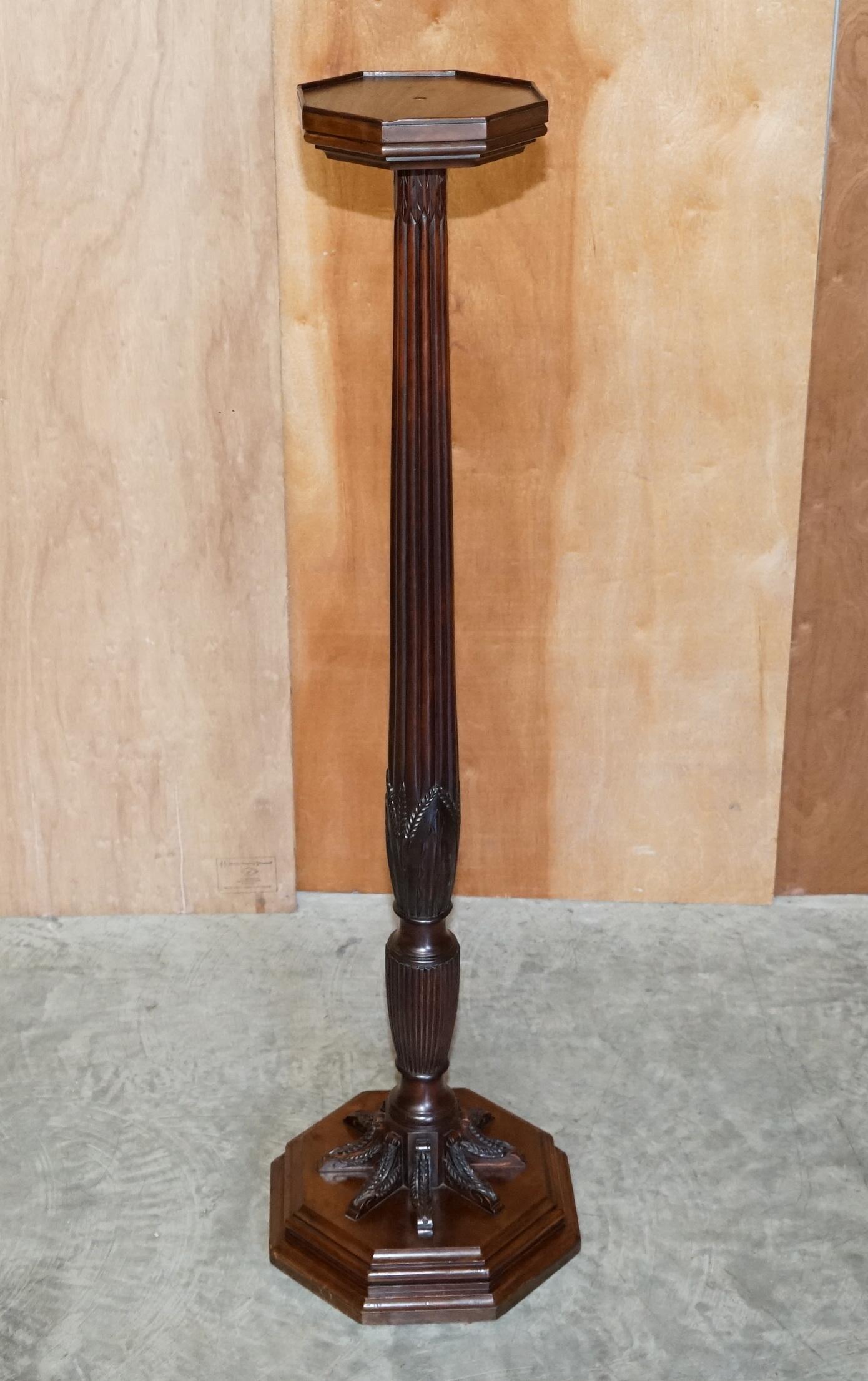 We are delighted to offer this stunning original Victorian hand carved mahogany Jardinière plant stand 

A very decorative and good looking piece, its solid mahogany so very heavy which is exactly what you want for a piece this size. It is