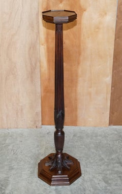 Stunning Antique Victorian Hardwood Hand Carved Jardiniere Plant Stand Pedestal