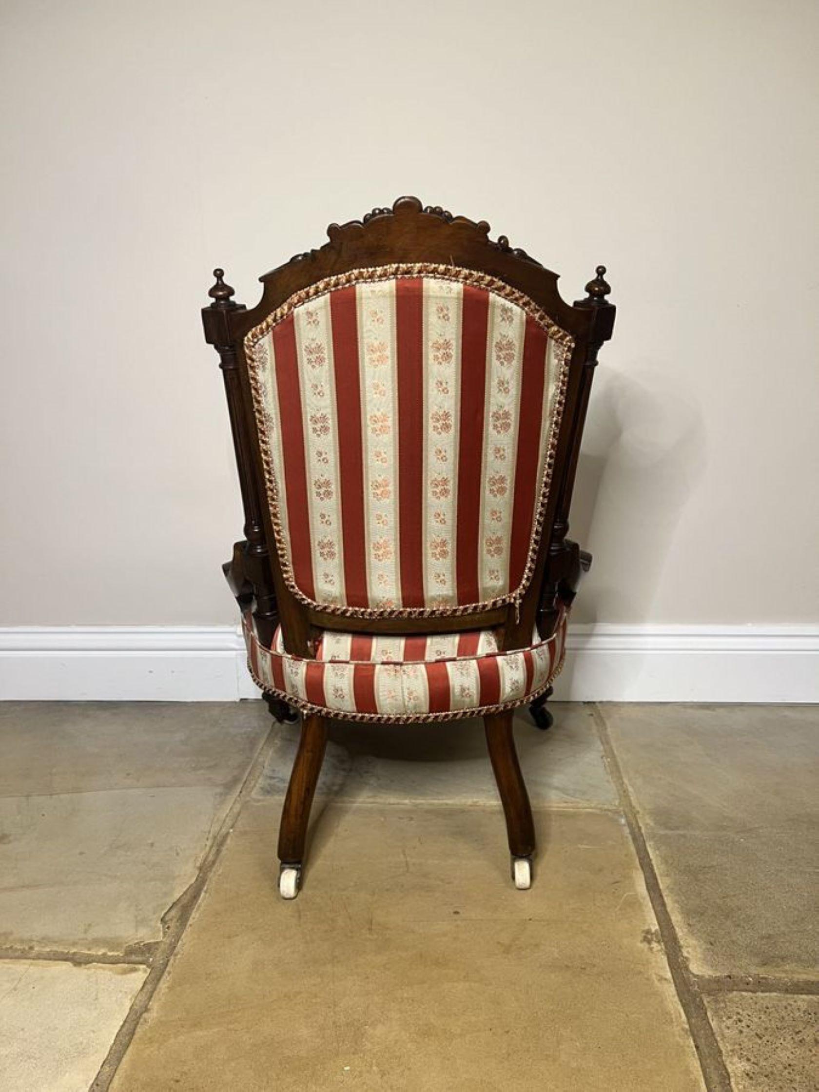 19th Century Stunning antique Victorian quality carved walnut ladies chair  For Sale