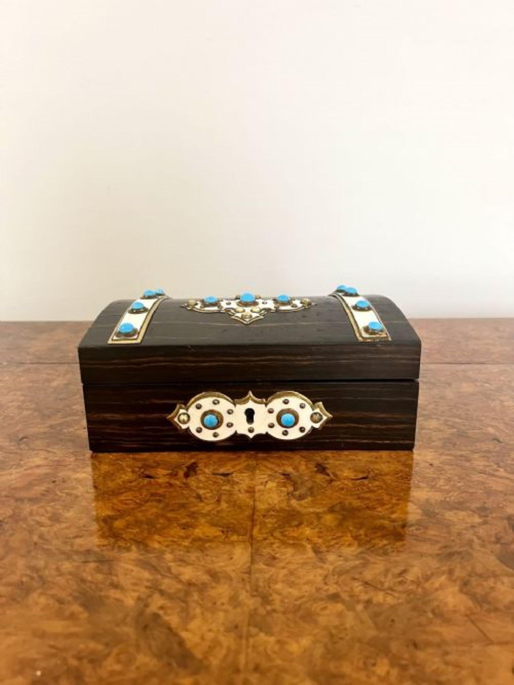 Stunning antique Victorian quality coromandel wood box  For Sale 1