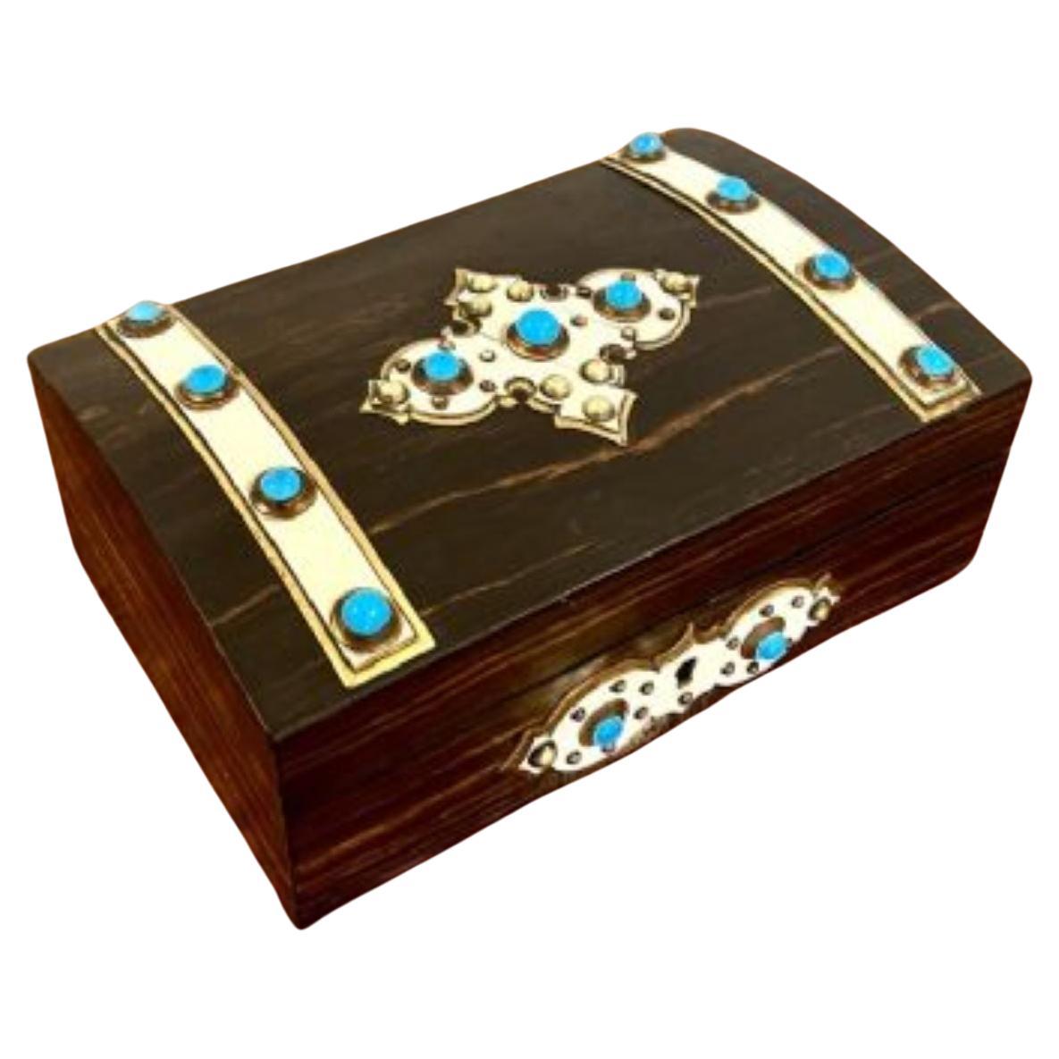 Stunning antique Victorian quality coromandel wood box 