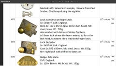 STUNNING ANTiQUE VICTORIAN RESTORED BRASS CHUBB AND SON COAT OF ARMS DOOR LOCK