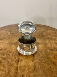 Stunning antique Victorian silver plated biscuit barrel