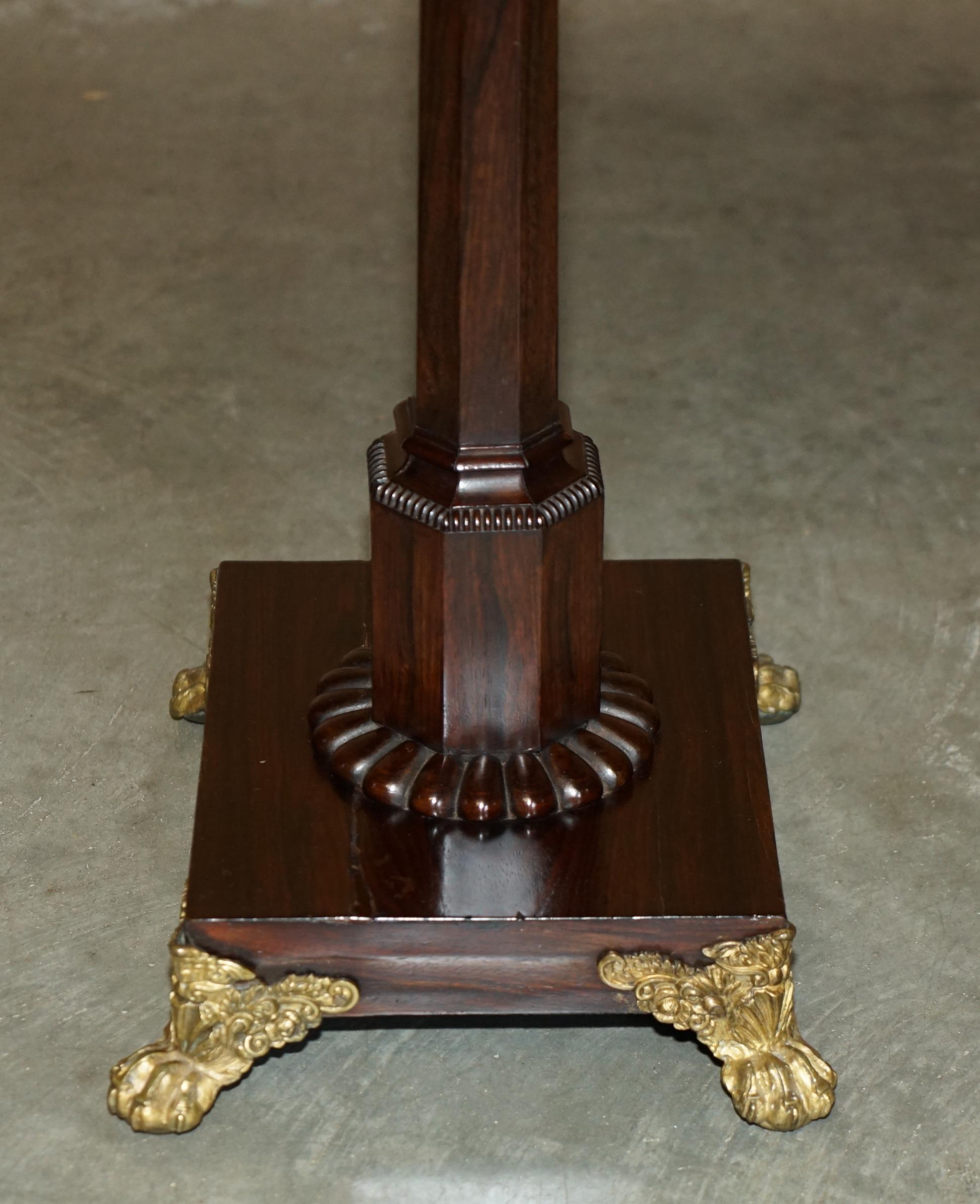 STUPENDO TAVOLO ANTICO IN LEGNO DURO DI WILLIAM IV 1830 CON PIEDI MONTATI IN ORMOLU in vendita 7