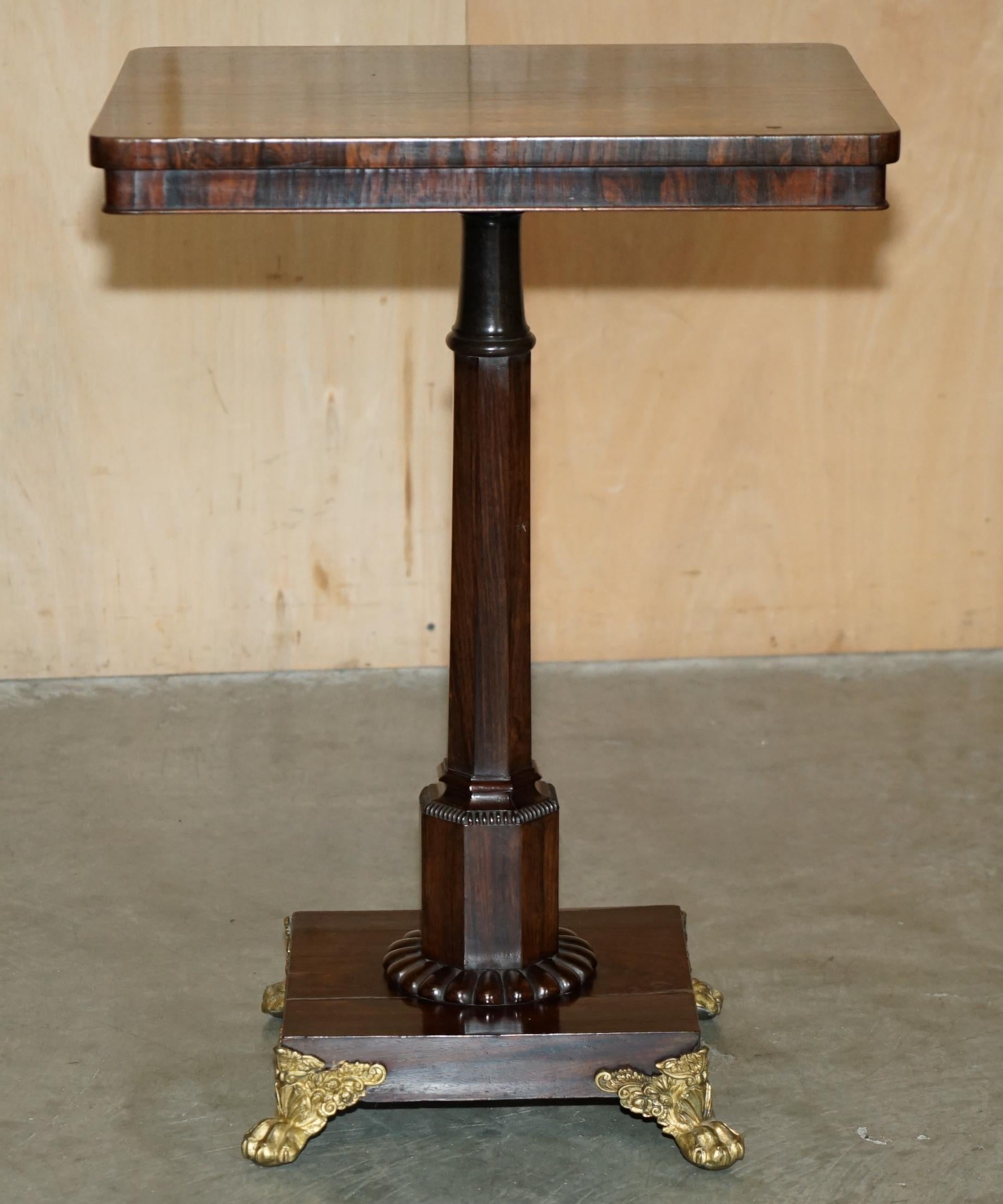 STUPENDO TAVOLO ANTICO IN LEGNO DURO DI WILLIAM IV 1830 CON PIEDI MONTATI IN ORMOLU in vendita 8
