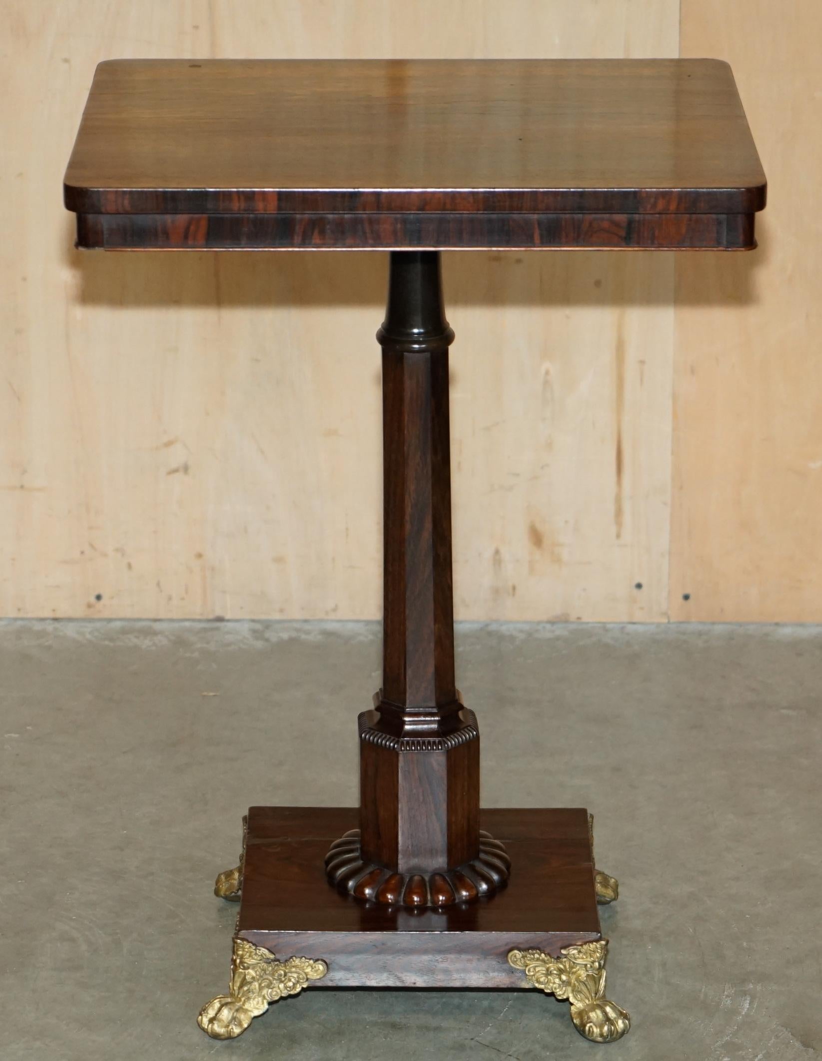 Guglielmo IV STUPENDO TAVOLO ANTICO IN LEGNO DURO DI WILLIAM IV 1830 CON PIEDI MONTATI IN ORMOLU in vendita