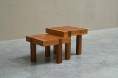 Stunning Architectural Set of Sectional Coffee or Side Tables 1980s