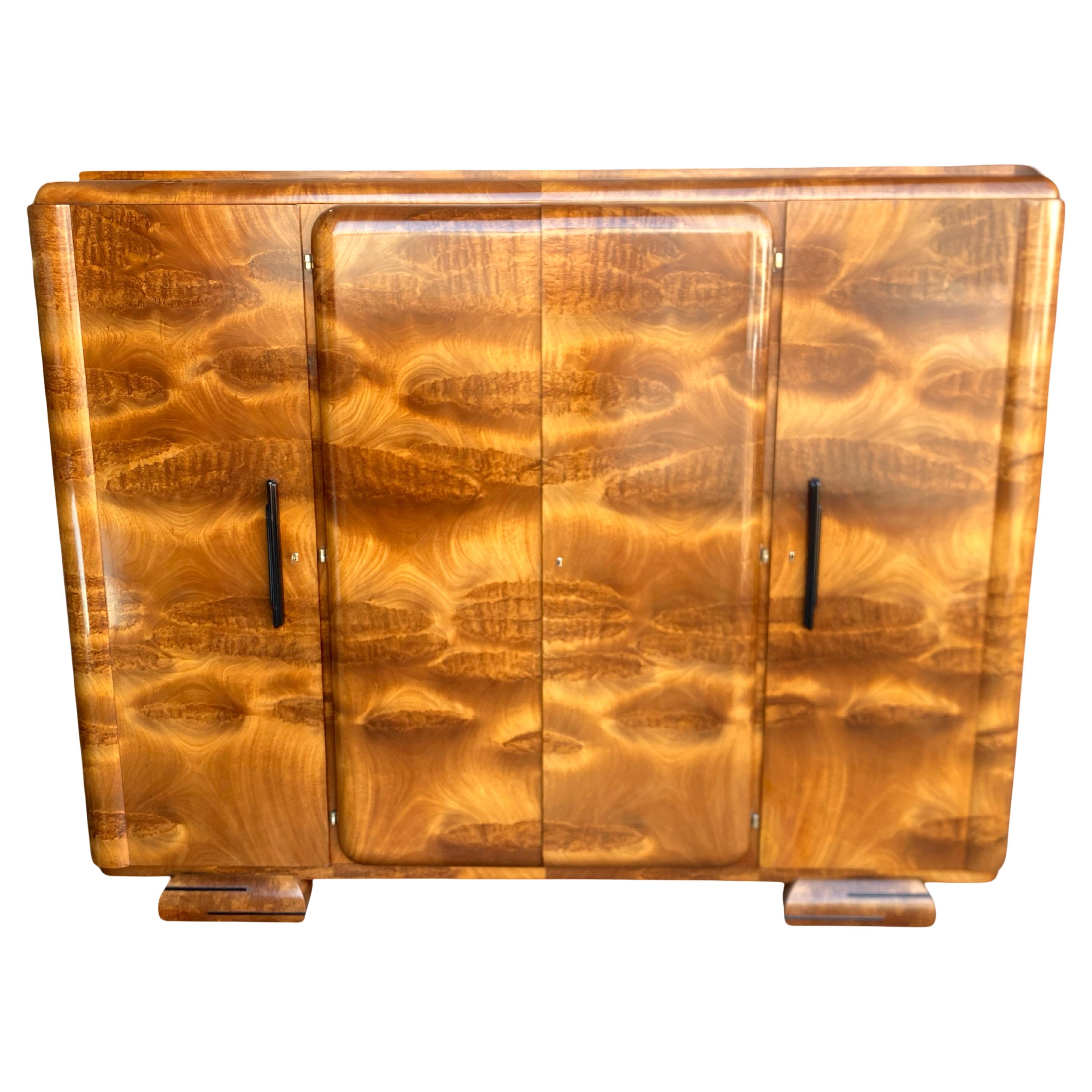 Stunning Art Deco 4 door Wardrobe (flatpack)