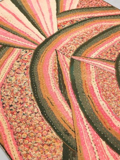 Stunning Art Deco American Hooked Rug Attributed to Ralph Pearson, Circa 1925