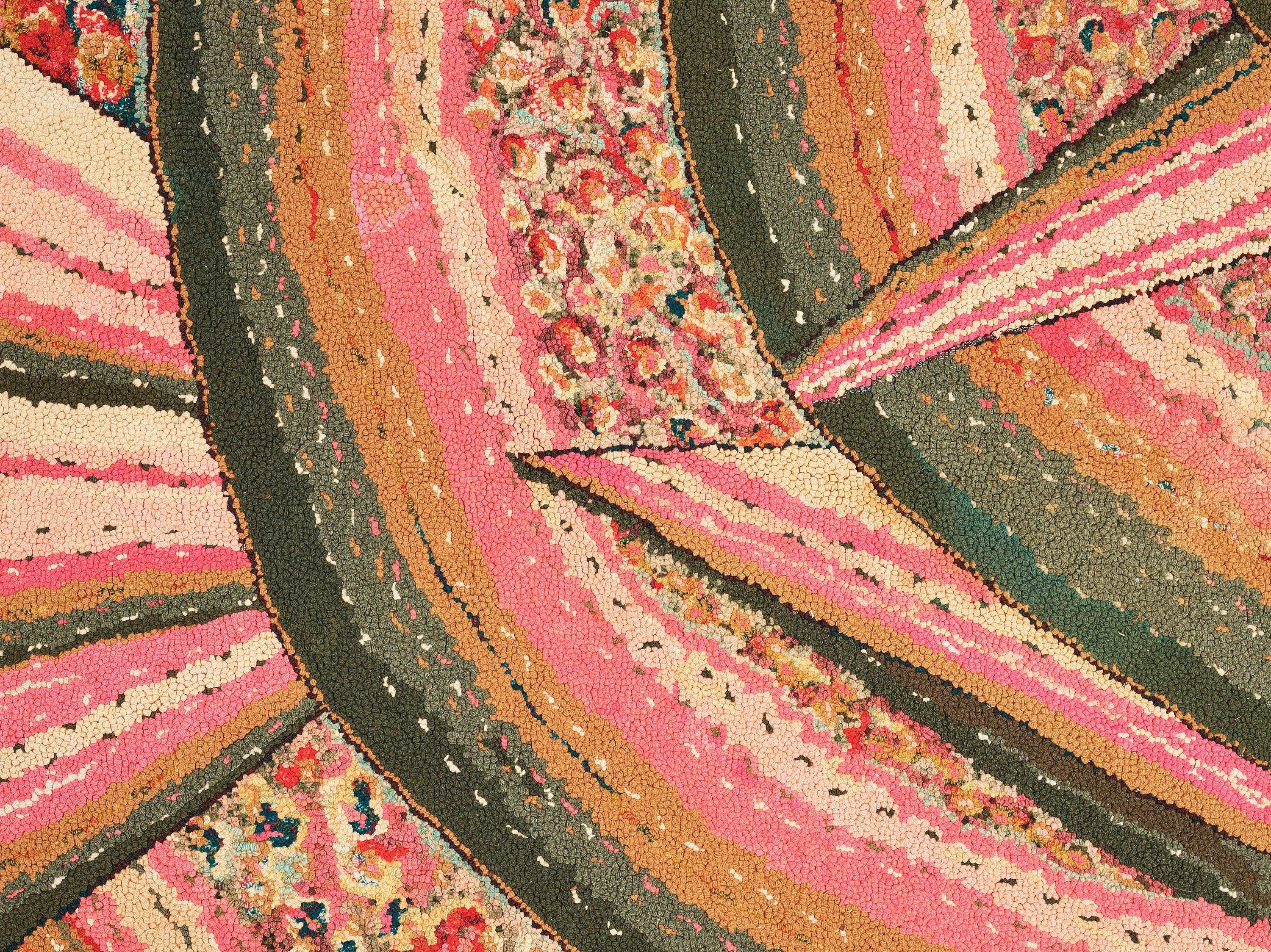 Superbe tapis Art Déco américain à capuche attribué à Ralph Pearson, vers 1925 Excellent état - En vente à Milan, IT