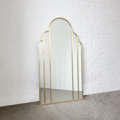Stunning Art Deco Arched Handcrafted Mirror with Brass Frame - Vintage Series