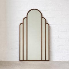 Stunning Art Deco Arched Mirror with Bronze Patina Frame - Vintage Series