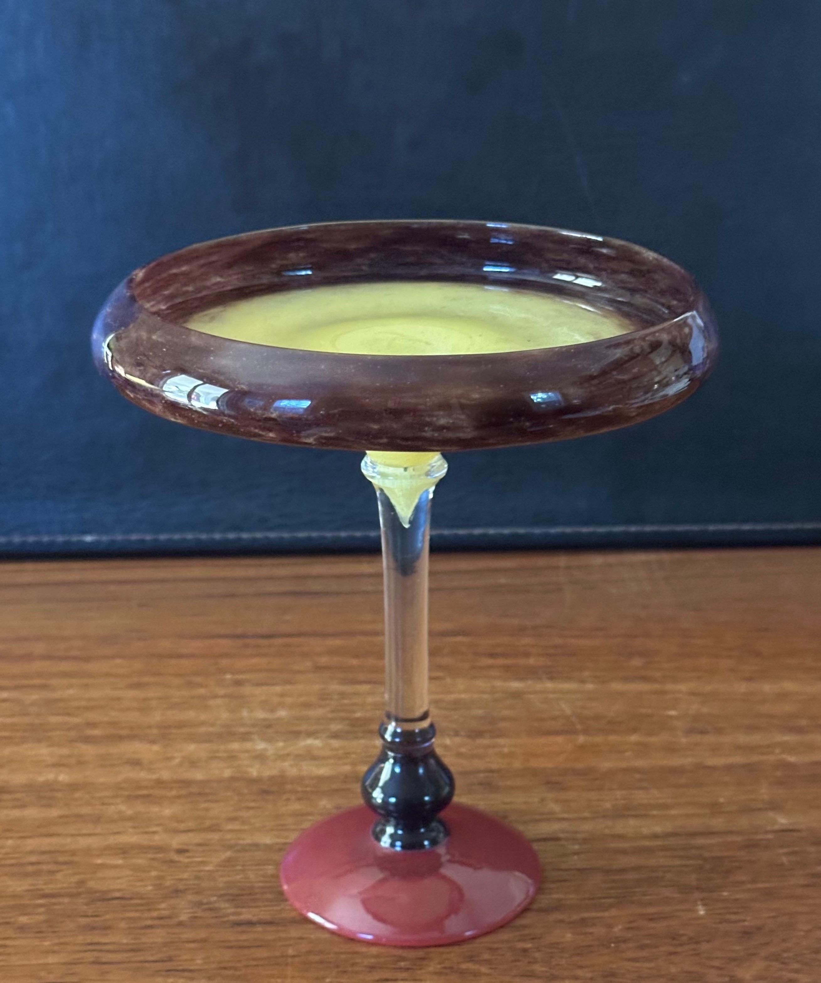 Stunning Art Deco Art Glass Tazza from 