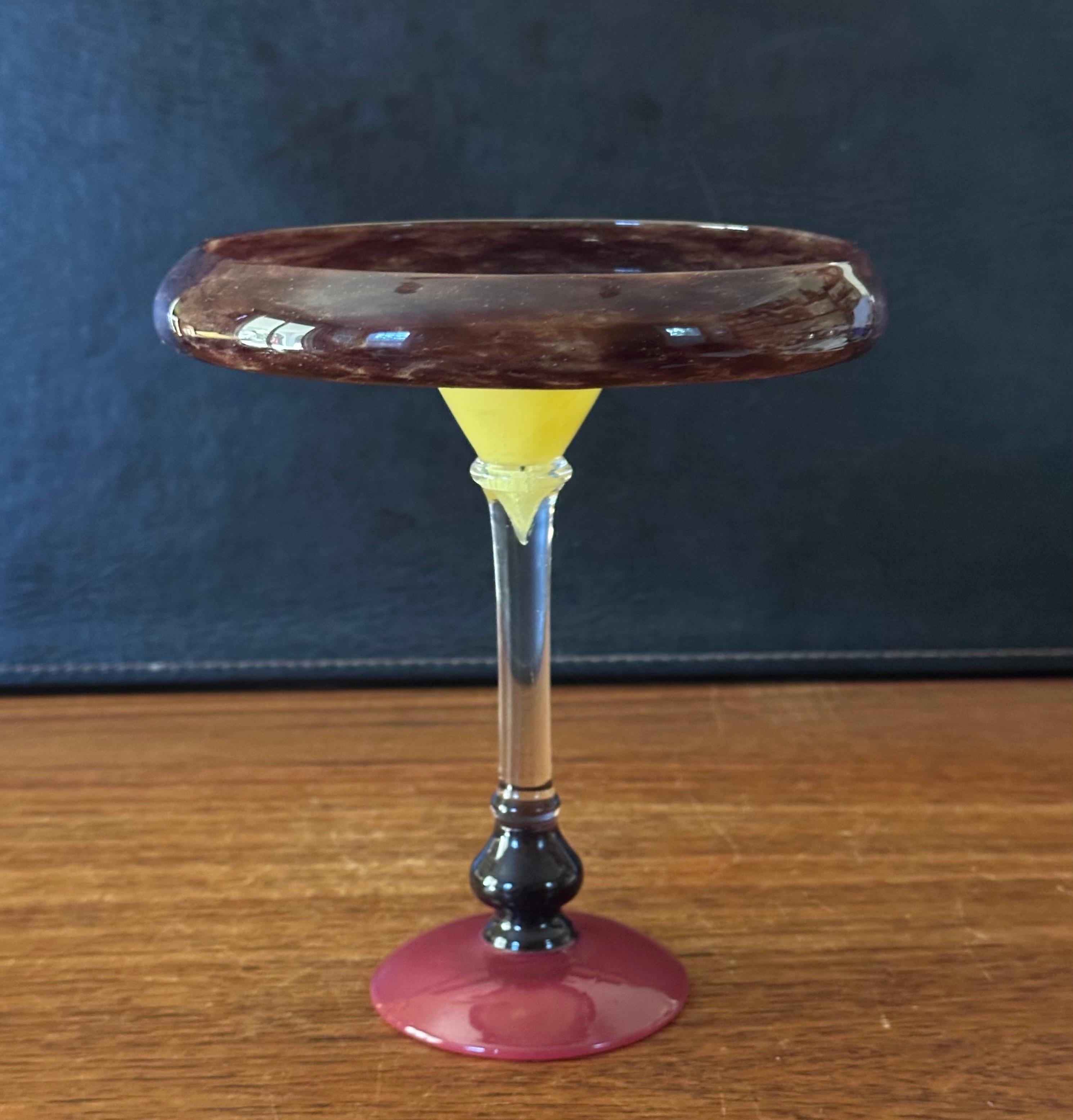 Stunning Art Deco Art Glass Tazza from 
