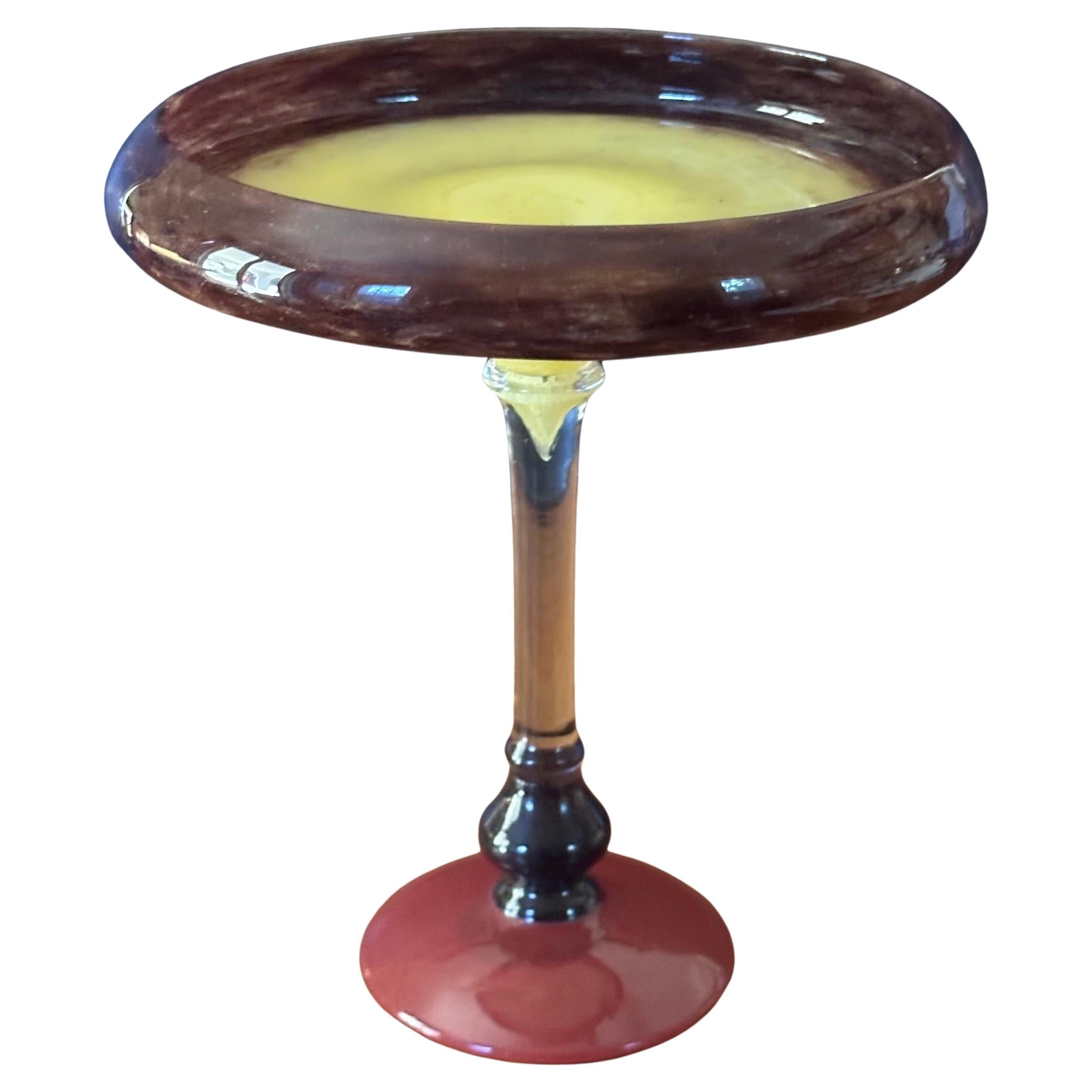 Stunning Art Deco Art Glass Tazza from 