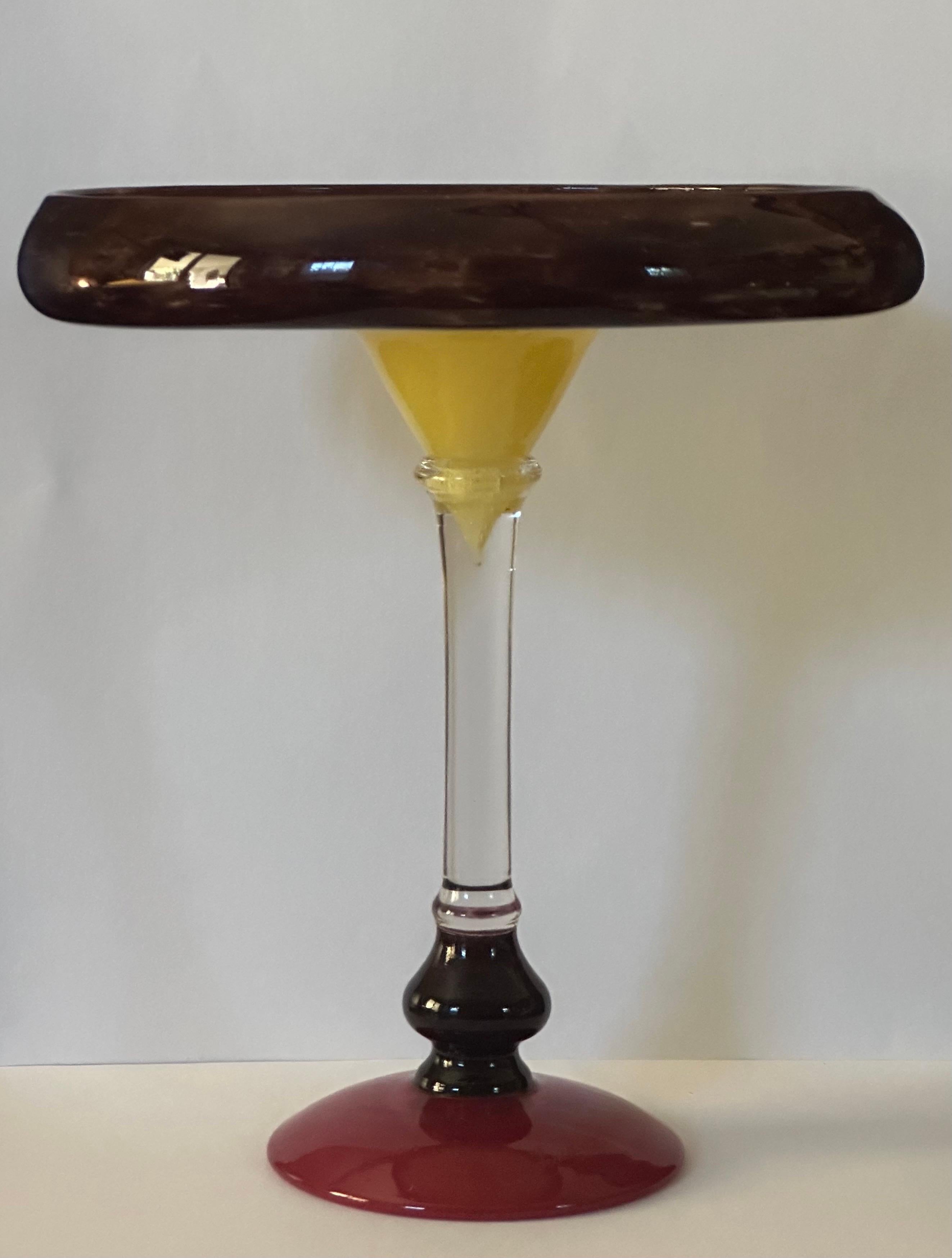 Stunning Art Deco Art Glass Tazza from 