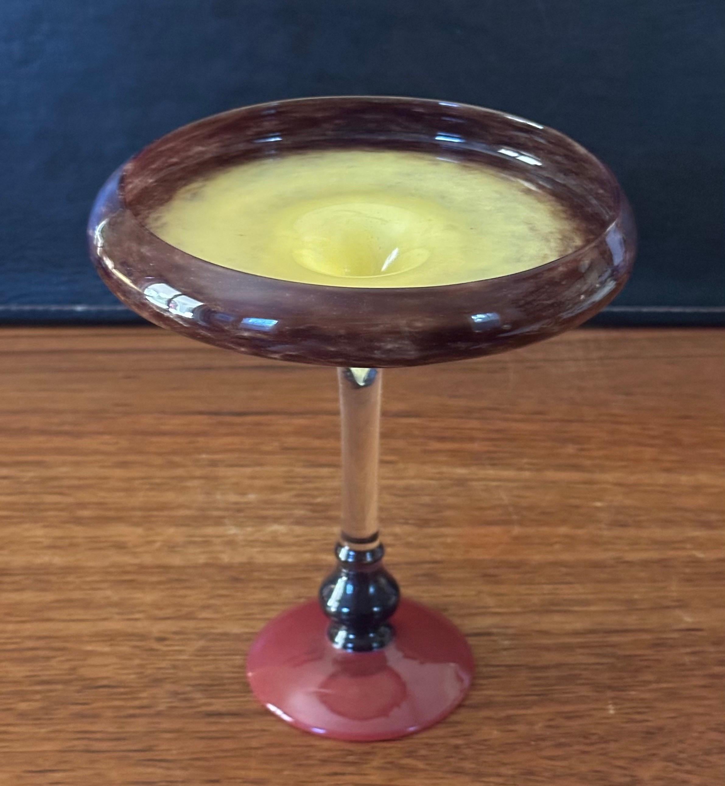 Stunning Art Deco Art Glass Tazza from 