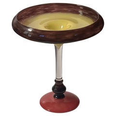 Stunning Art Deco Art Glass Tazza from "Coupe Bijou" Series by Charles Schneider
