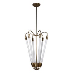 Superbe lustre Art déco Bauhaus de Kaiser:: Allemagne:: vers 1940