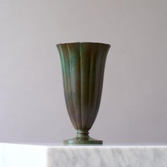 Stupendo vaso in bronzo Art Deco di GAB Guldsmedsaktiebolaget, Svezia, anni '30.