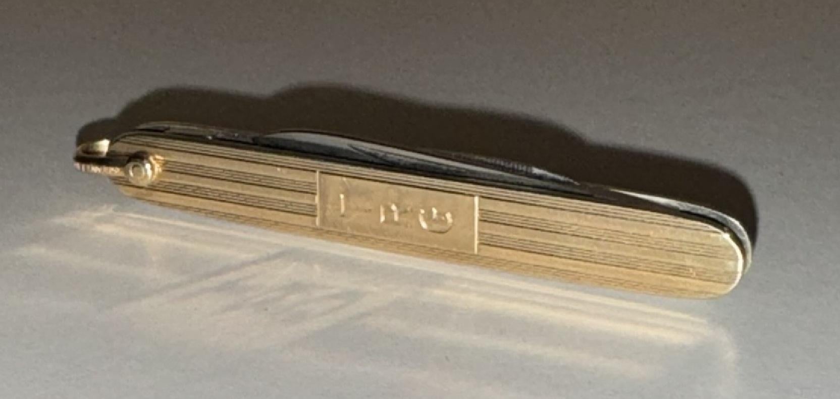 ÉCLAIRCISSANT PINCEAU ART DECO CIRCA 1920 14K GOLD TIFFANY & CO HALLMARKED NAIL FILE en vente 1
