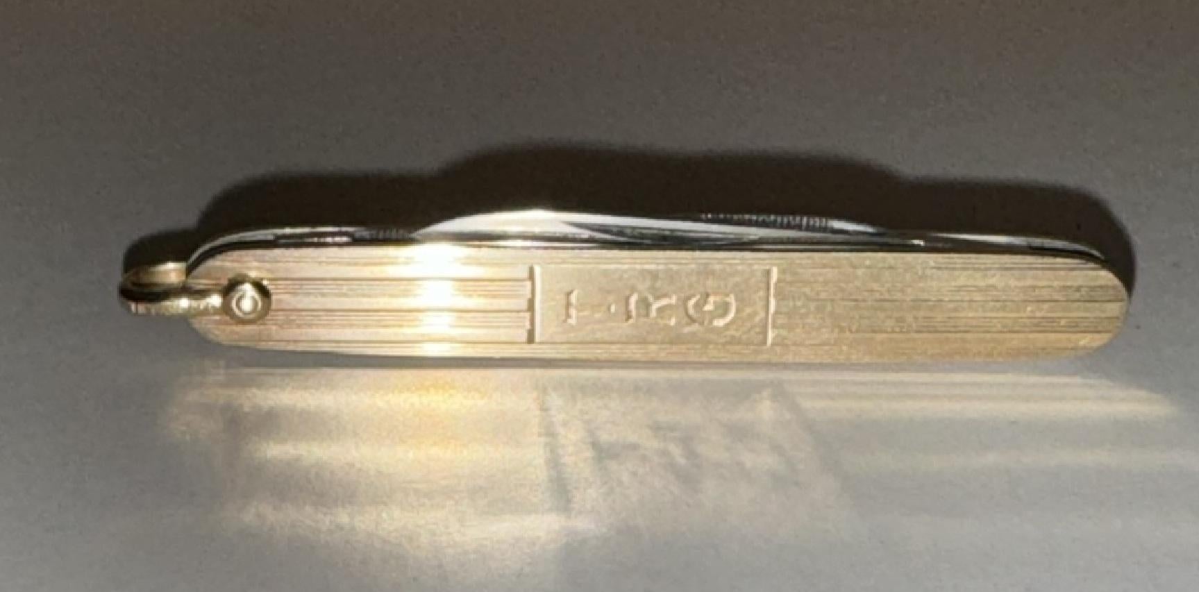 ÉCLAIRCISSANT PINCEAU ART DECO CIRCA 1920 14K GOLD TIFFANY & CO HALLMARKED NAIL FILE en vente 2