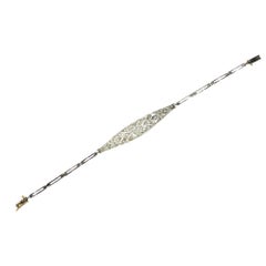 Stunning Art Deco Diamond Gold Bracelet, 1920s