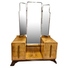 Stunning Art Deco Dressing Table with Triptic mirrors