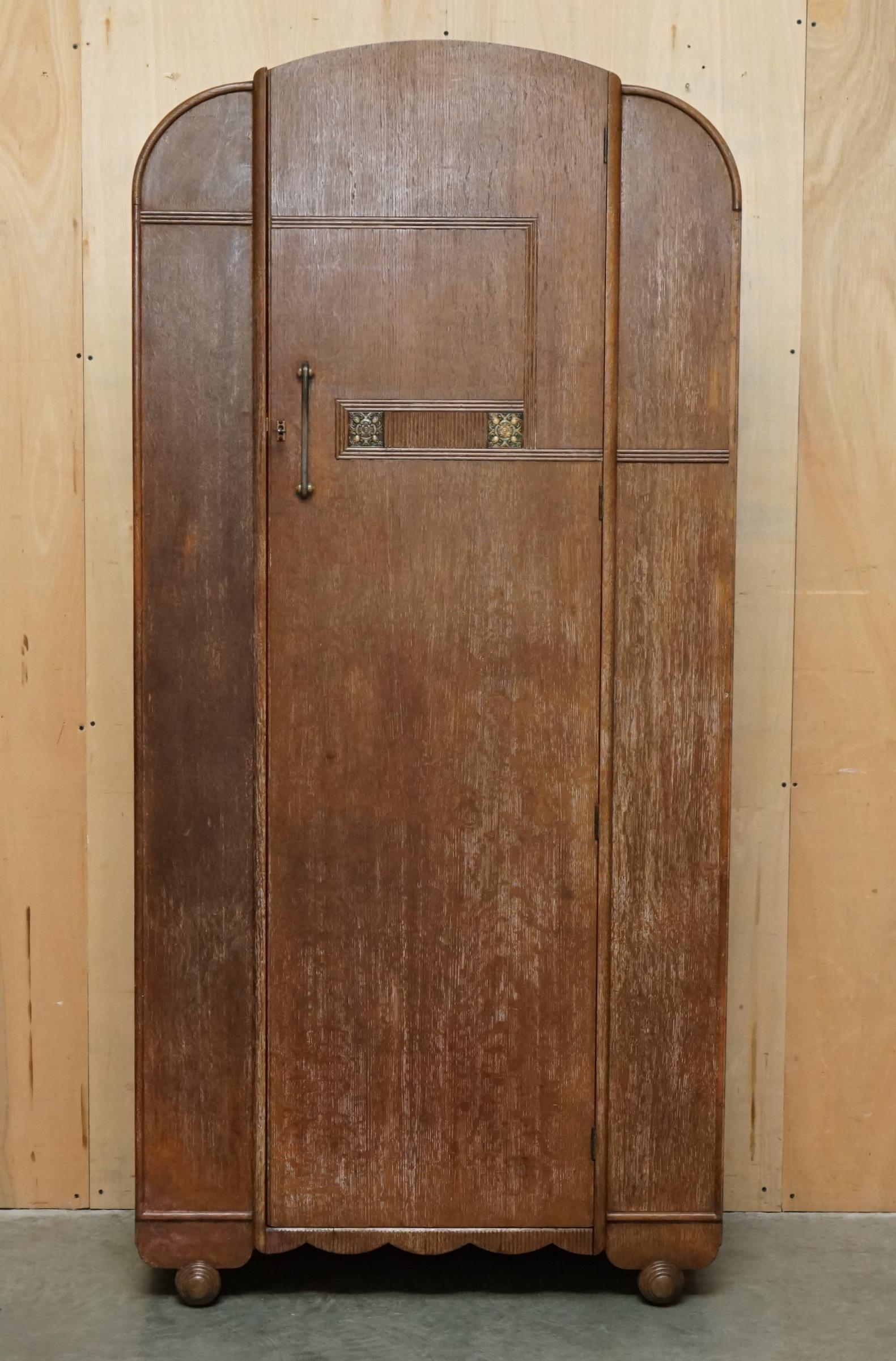 Royal House Antiques

Royal House Antiques is delighted to offer for sale this lovely Art Deco Circa 1920's Limed Oak, Heals of London single Wardrobe which is part of a suite

Please note the delivery fee listed is just a guide, it covers within