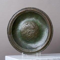 Stunning Art Deco / Jugend Bronze Dish by Unknown Scandinavian Designer, 1920s