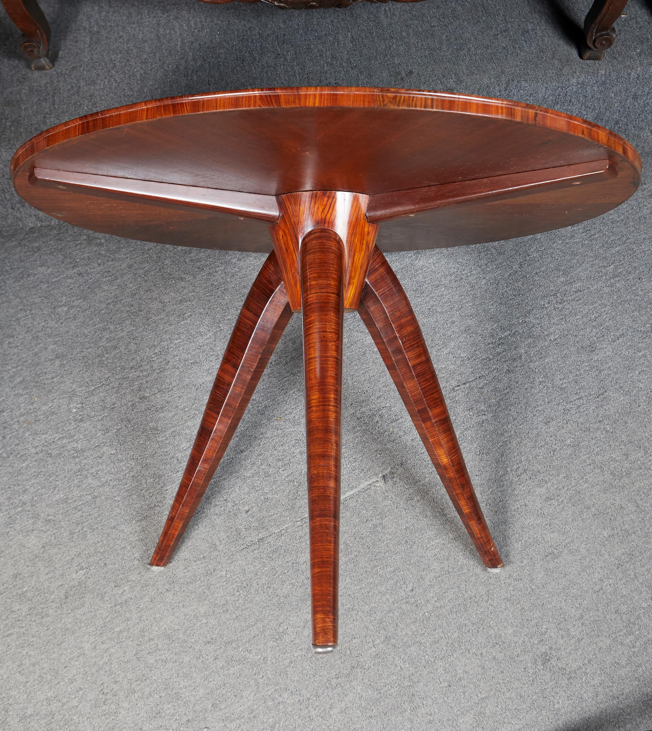 Stunning Art Deco Marquetry Side Table by Etienne Kohlmann For Sale 2