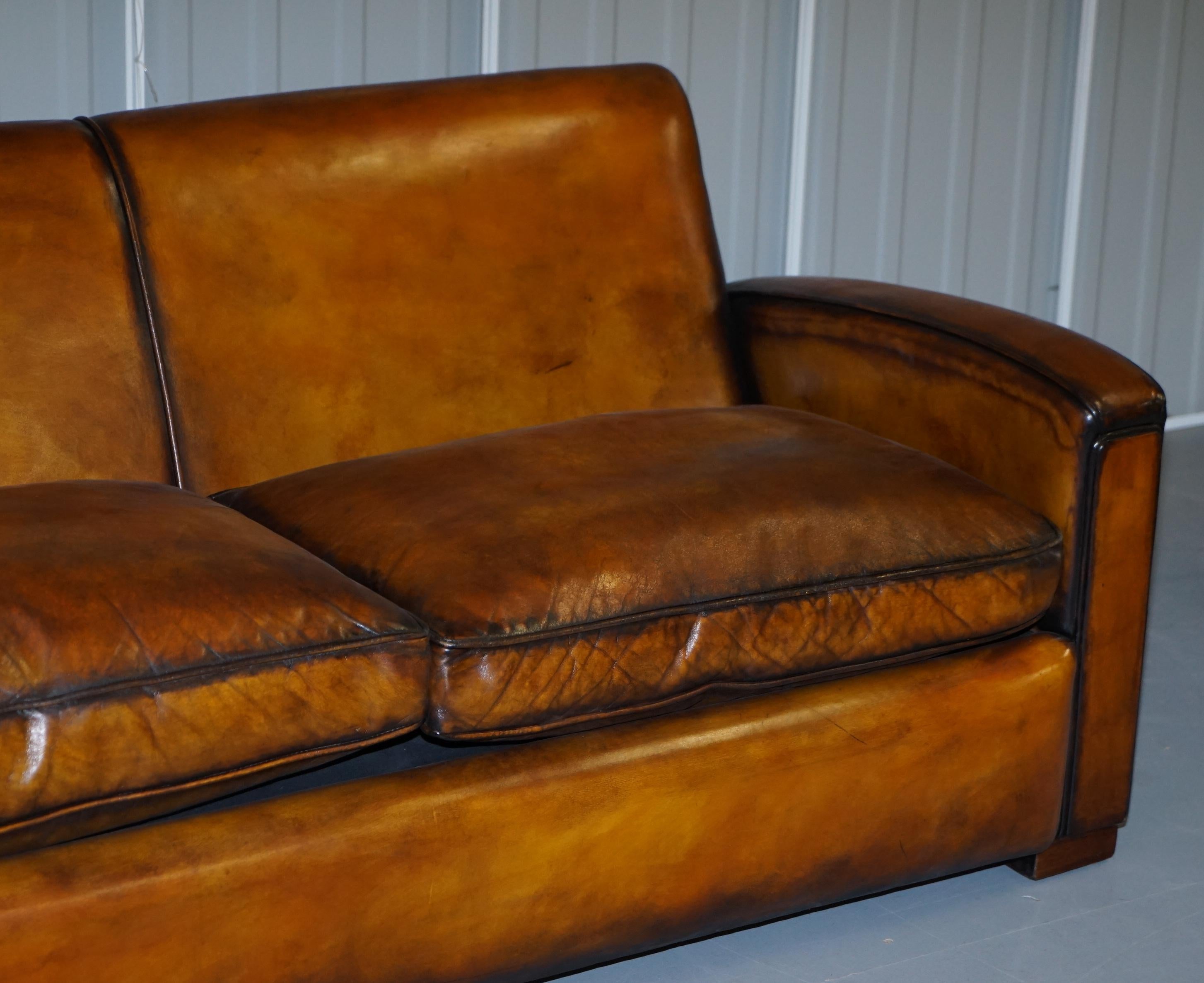 leather art deco sofa