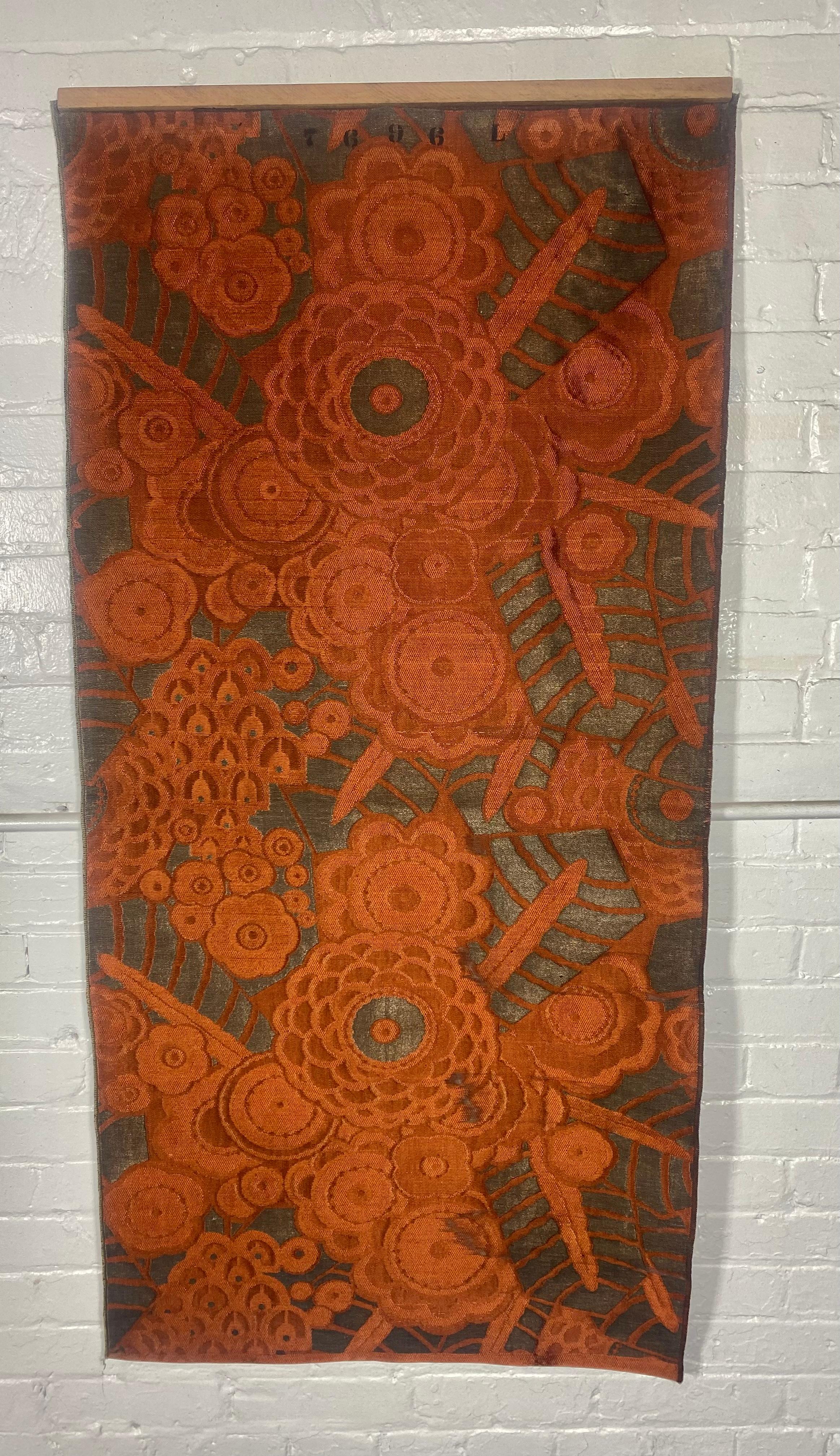 Stunning Art Deco Silk Tapestry / Weaving attr to Paul Poiret /Atelier Martine 3