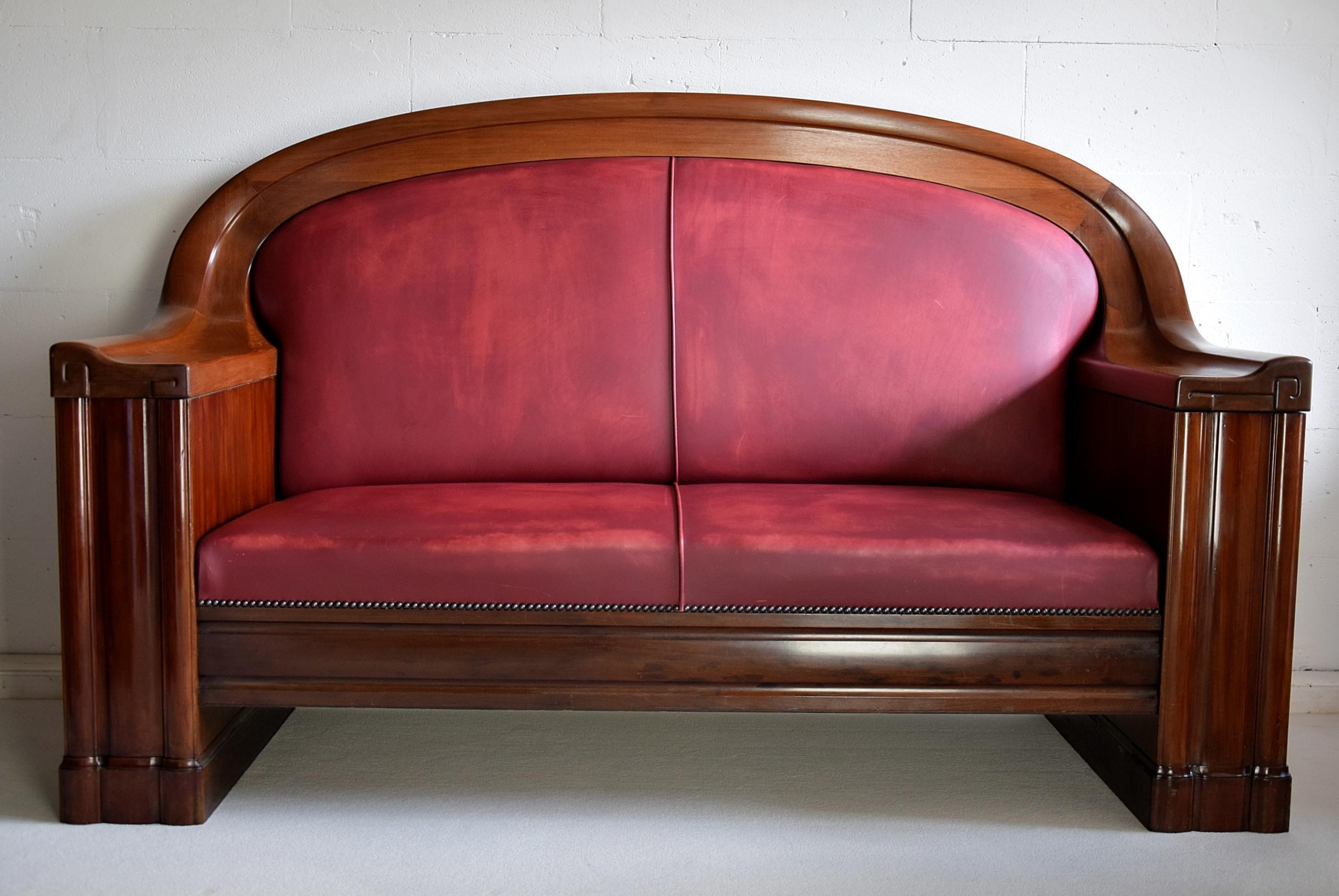 Art Deco Mahogany Sofa by the Royal Danish Furniture Maker C.B. Hansens 4