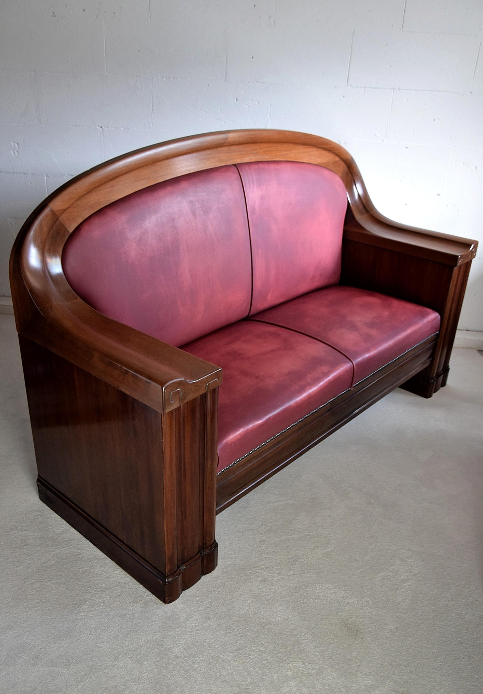 Art Deco Mahogany Sofa by the Royal Danish Furniture Maker C.B. Hansens 8
