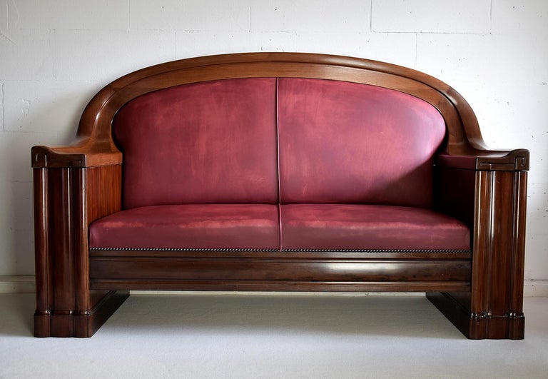Art Deco Mahogany Sofa by the Royal Danish Furniture Maker C.B. Hansens