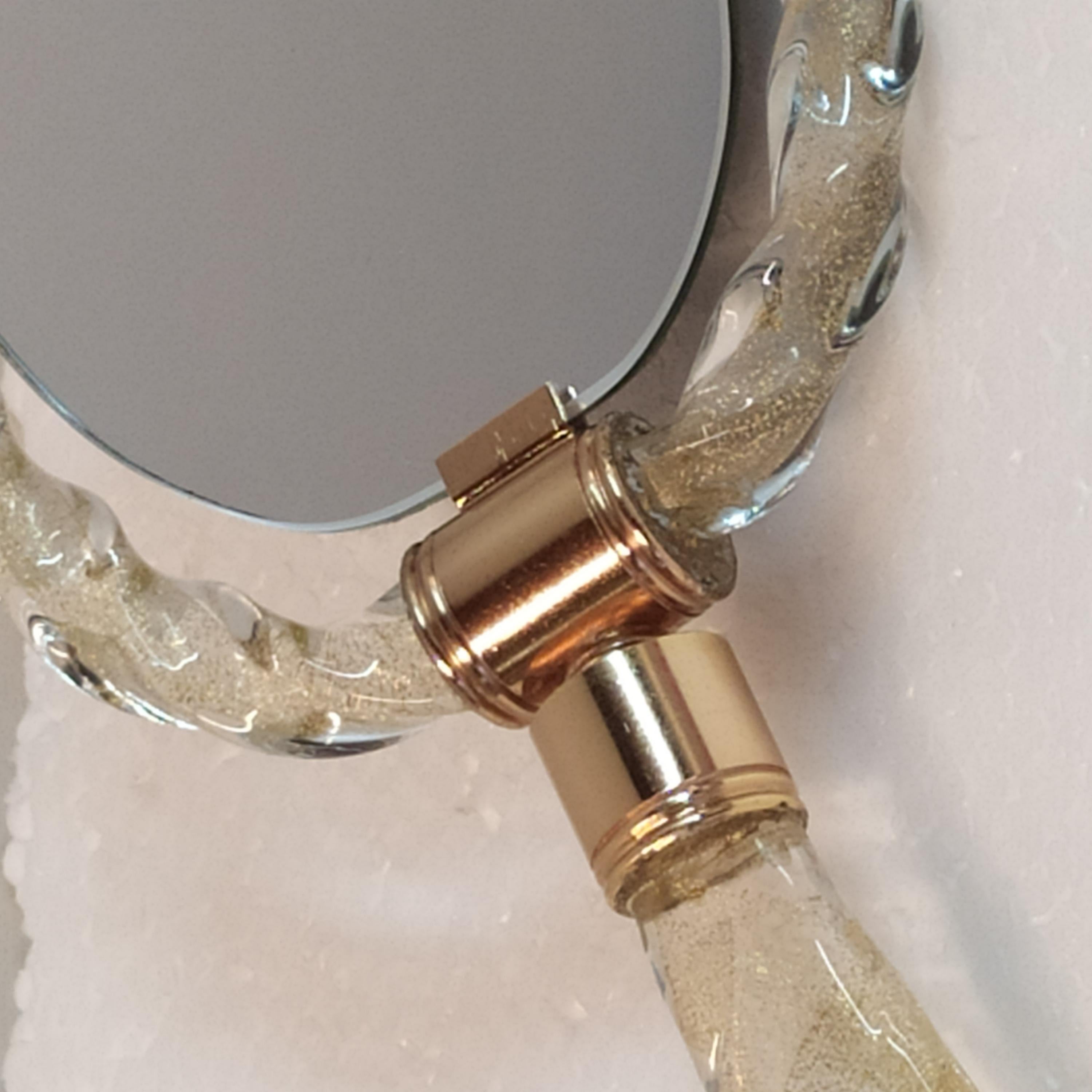 Européen Superbe miroir de table en verre de Murano de style Art déco en vente