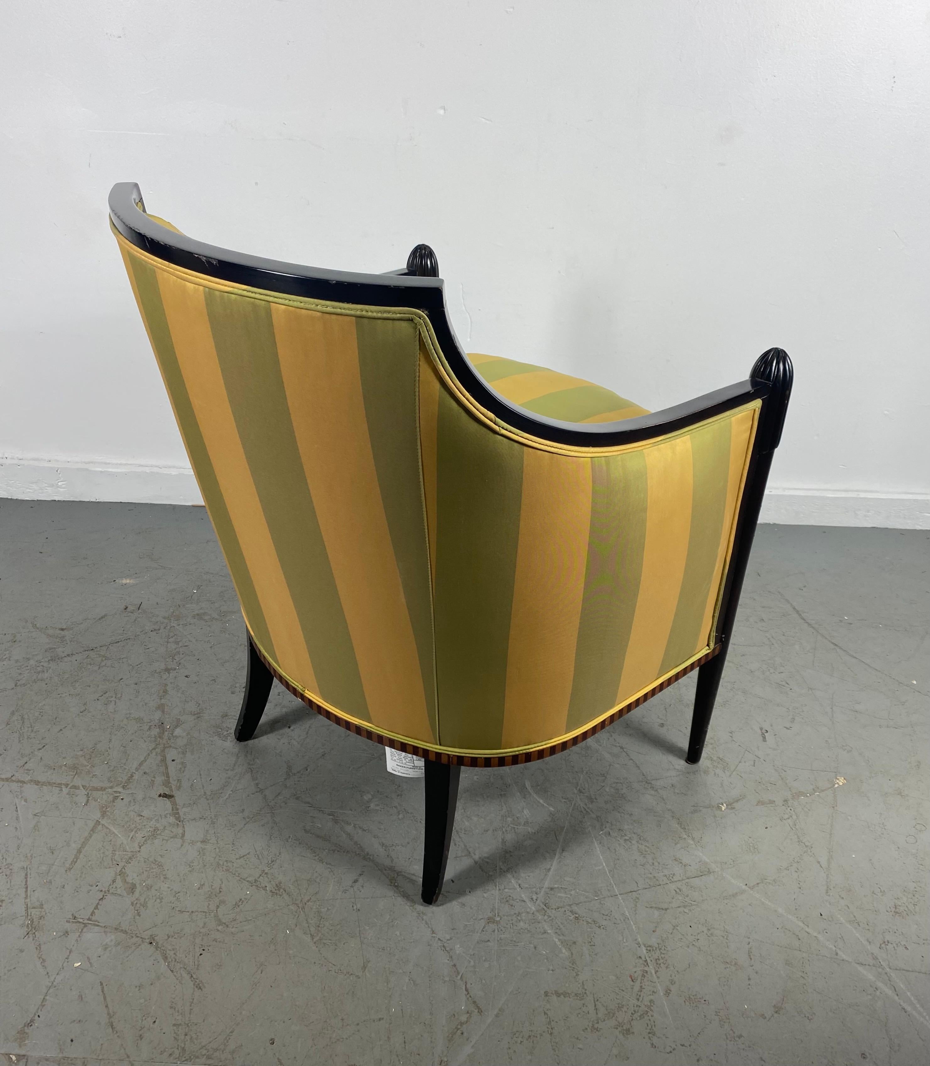 Superbe fauteuil de salon de style Art déco par Baker Furniture d'après Paul Follot Bon état à Buffalo, NY