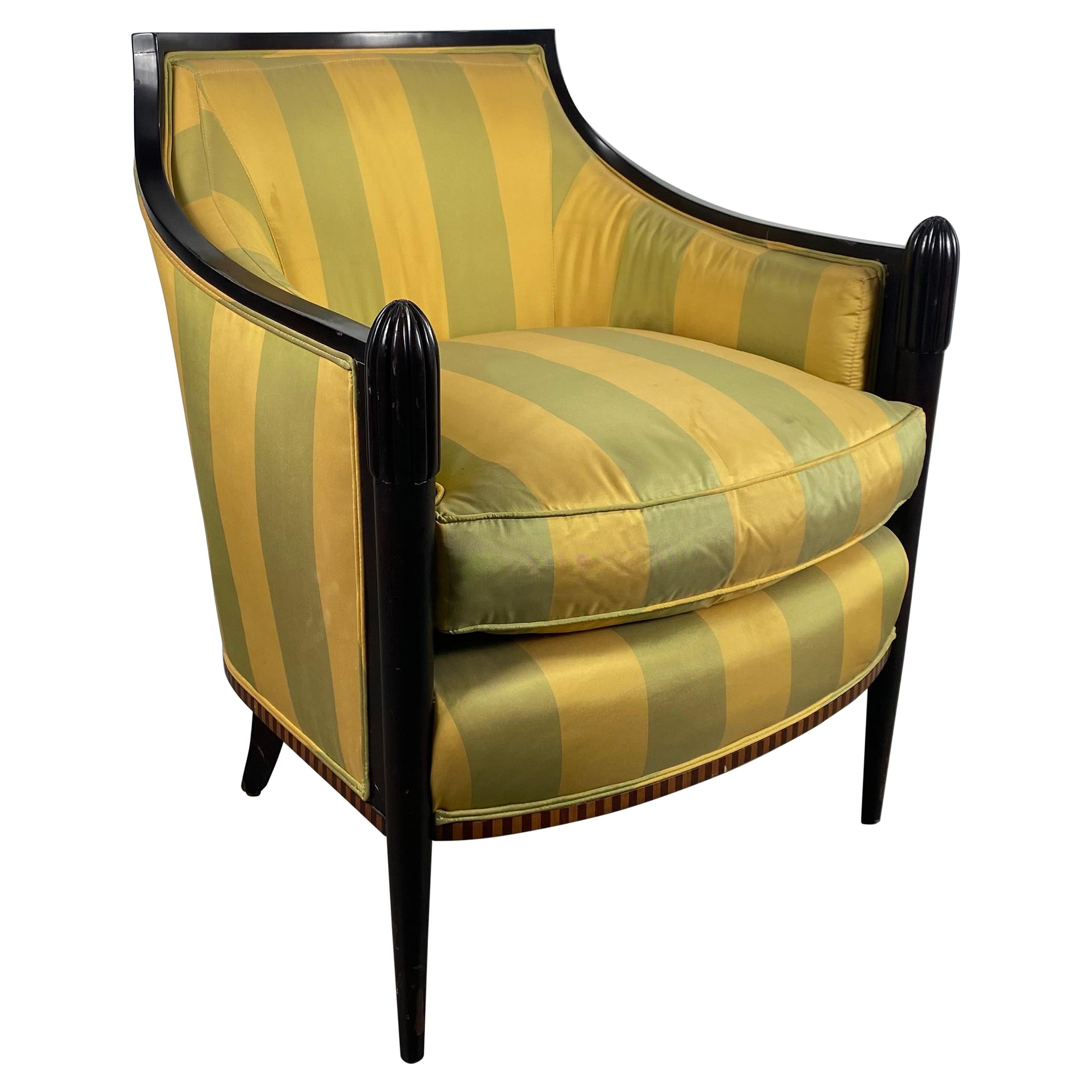 Stunning Art Deco Style Salon Chair by Baker Furniture after Paul Follot
