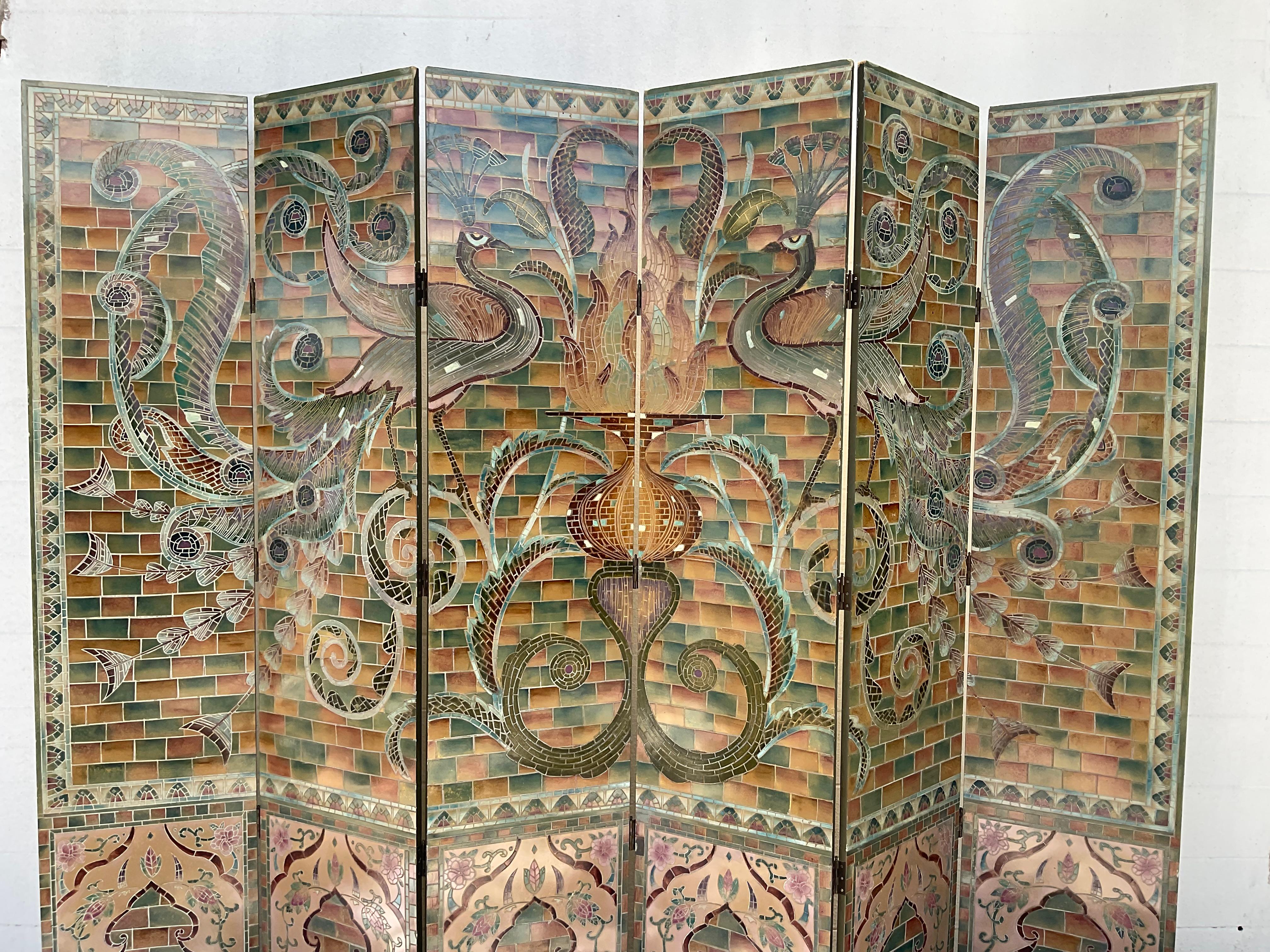 Stunning Art Deco Style Six Panel Screen For Sale 4